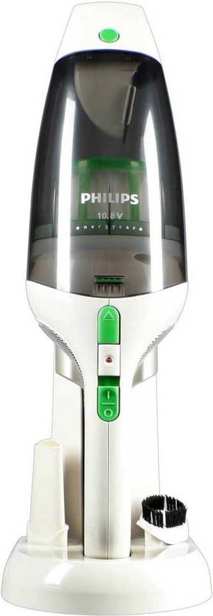 Philips Kruimelzuiger MiniVac - 0.5 Liter stofinhoud - 9 Minuten gebruikstijd - Zuigkracht van 22 watt - Gebogen handvat - Krachtige 10.8 volt batterij - Inclusief spleetmondstuk - FC6148/01