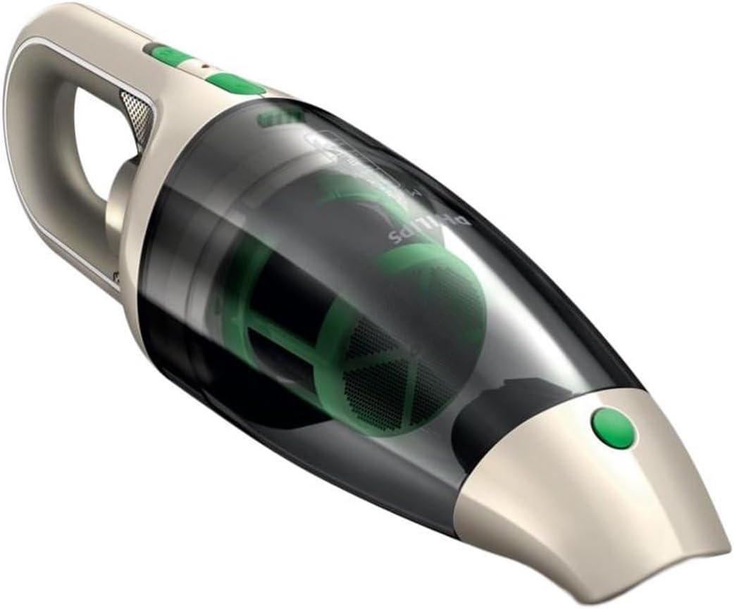 Philips Kruimelzuiger MiniVac - 0.5 Liter stofinhoud - 9 Minuten gebruikstijd - Zuigkracht van 22 watt - Gebogen handvat - Krachtige 10.8 volt batterij - Inclusief spleetmondstuk - FC6148/01