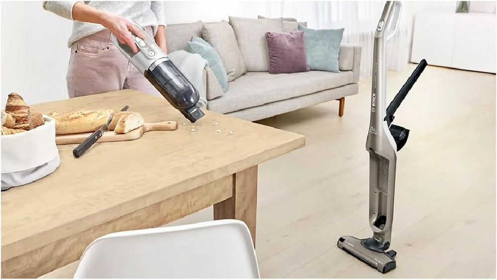 Bosch Flexxo Gen2 Serie 4, draadloze steelstofzuiger, BBH3ALL23, handige 2-in-1 functie, geïntegreerde accessoires, 23 Vmax, bruin