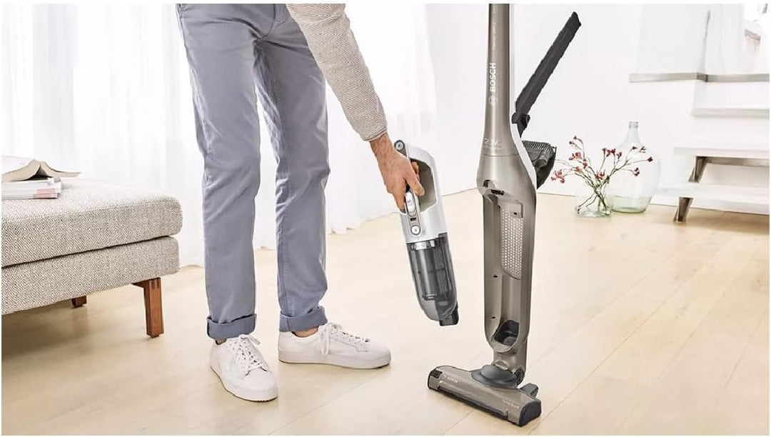 Bosch Flexxo Gen2 Serie 4, draadloze steelstofzuiger, BBH3ALL23, handige 2-in-1 functie, geïntegreerde accessoires, 23 Vmax, bruin