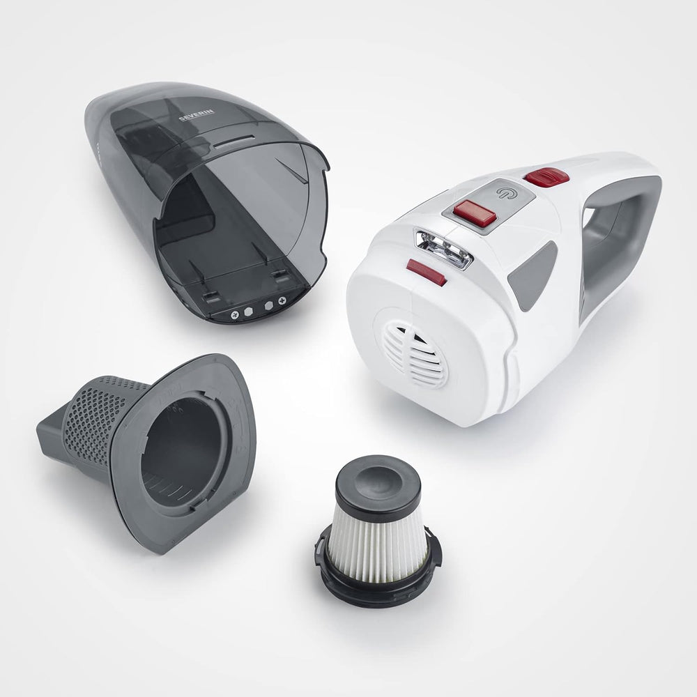 SEVERIN HV 7146, 4-in-1 accu-handstofzuiger met turboborstel geschikt voor dierenharen/vloerbedekking, 30 min duur (eco), 650 ml capaciteit, 22,2 V accu, 2.200 mAH/18.5 Volt, Wet & Dry"-functie