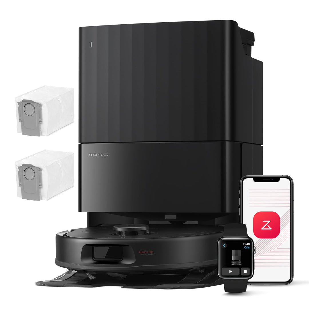 roborock Qrevo S Robotstofzuiger en Dweil, 7000 Pa HyperForce, PreciSense LiDAR en Reactieve Technologie Vermijden, Multifunctioneel Dock, Bovendien 2 Dweilen, Robotstofzuigerset (Wit)