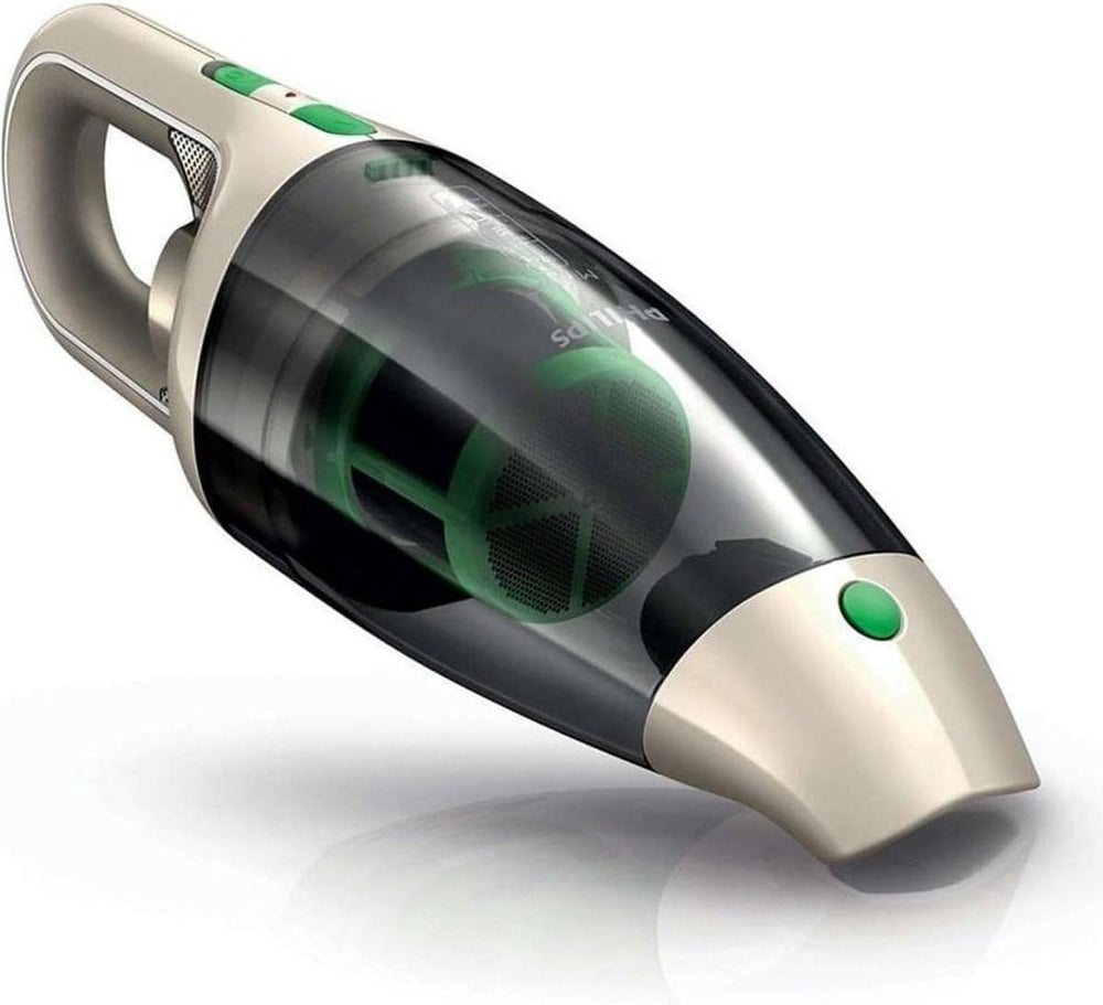 Philips Kruimelzuiger MiniVac - 0.5 Liter stofinhoud - 9 Minuten gebruikstijd - Zuigkracht van 22 watt - Gebogen handvat - Krachtige 10.8 volt batterij - Inclusief spleetmondstuk - FC6148/01