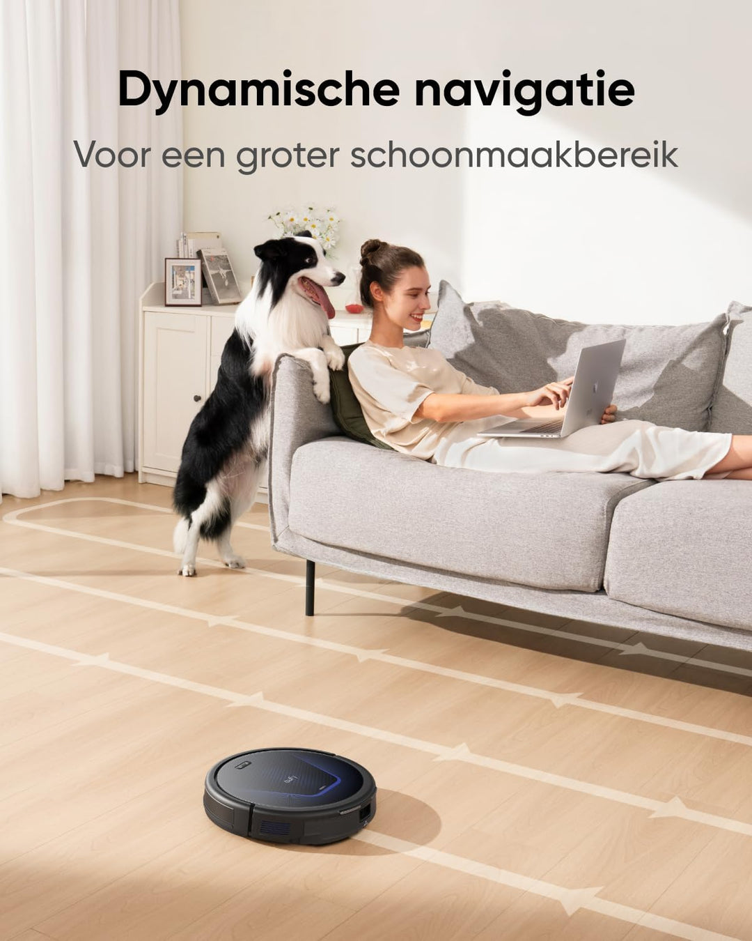 eufy G50 Robotstofzuiger, met 4.000 Pa Krachtige Zuigkracht, Dynamische Navigatie en Pro-ontwarrende kam, Rolborstel voor Haarreiniging, Perfect voor Huisdierhaar en Tapijt