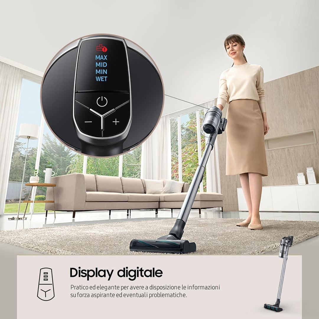 Samsung VS20B75ACR5/WA Jet 75E stofzuiger, vermogen 200 W, draadloze stofzuiger, accuduur tot 60 minuten