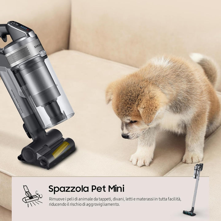 Samsung VS20B75ACR5/WA Jet 75E stofzuiger, vermogen 200 W, draadloze stofzuiger, accuduur tot 60 minuten